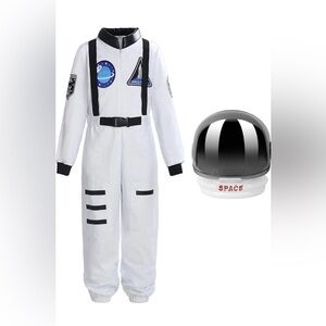 Kids White Astronaut Costume with Helmet